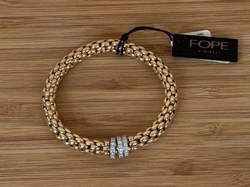 FOPE bracelet extensible Flex'It Niue avec diamants 418B BBR