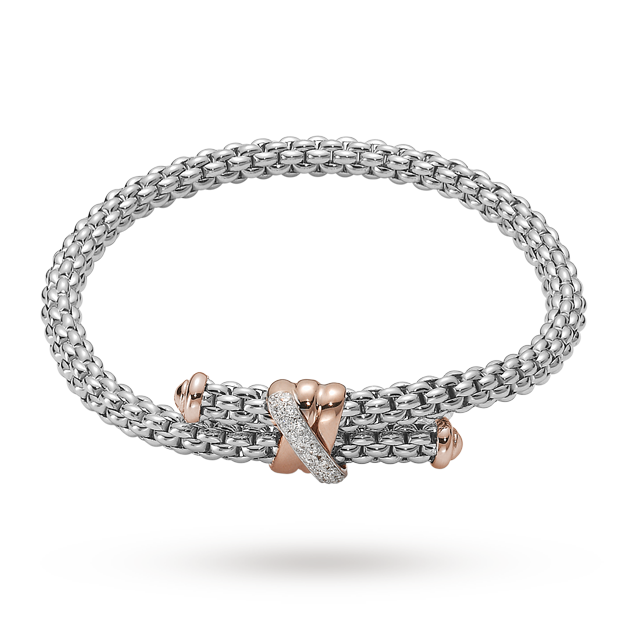 FOPE bracelet extensible Flex'It Solo en or 18 cts et diamants 636B-BBR