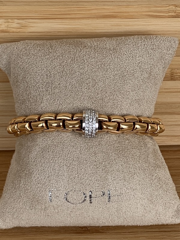 FOPE bracelet extensible EKA en or 18 cts et diamants