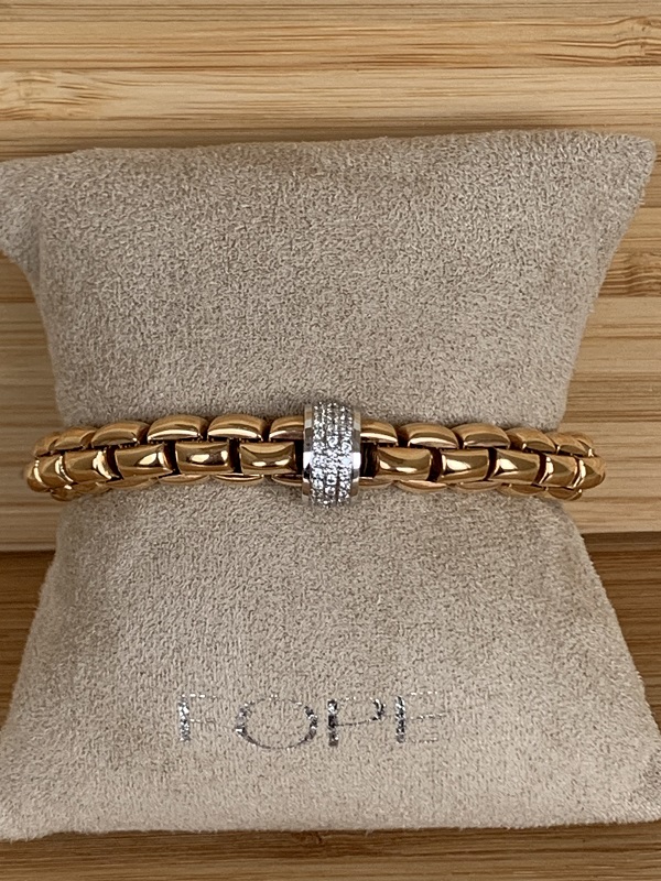 FOPE bracelet extensible EKA en or 18 cts et diamants