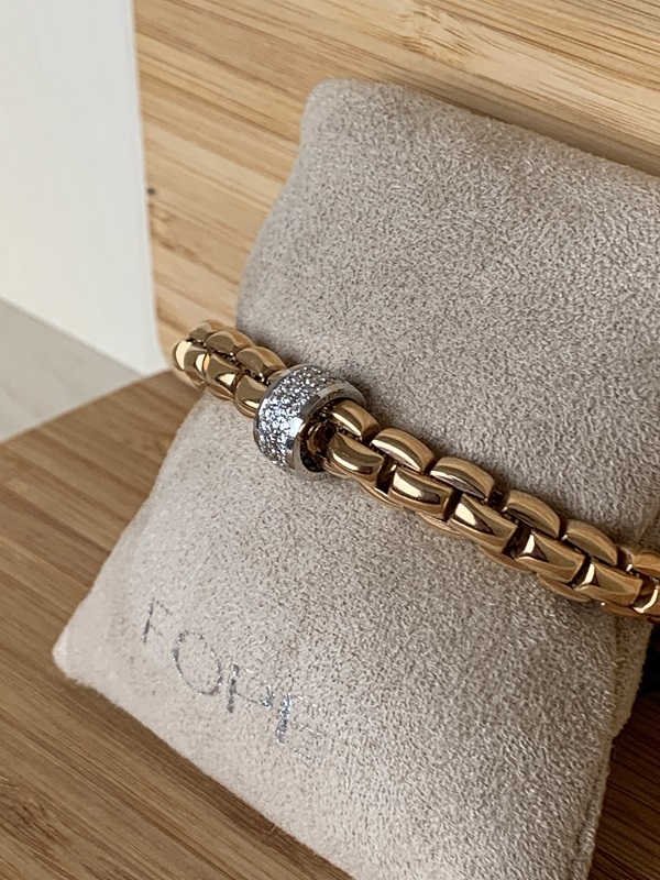 FOPE bracelet extensible EKA en or 18 cts et diamants