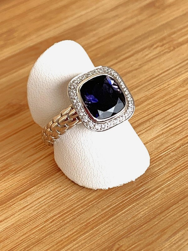 FOPE  Flex'It Solo bague avec Iolite et diamants AN639 BIOL