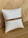 Bracelet rigide jonc en plaqué or jaune, 66 mm, sans ouverture