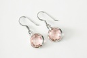 Boucles oreilles Quartz Rose