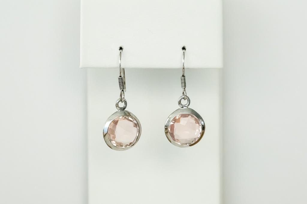 Boucles oreilles Quartz Rose 18184