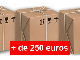 Frais d'envoi en Belgique : commande + de 250 euros