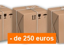 Frais d'envoi en Belgique : commande - de 250 euros