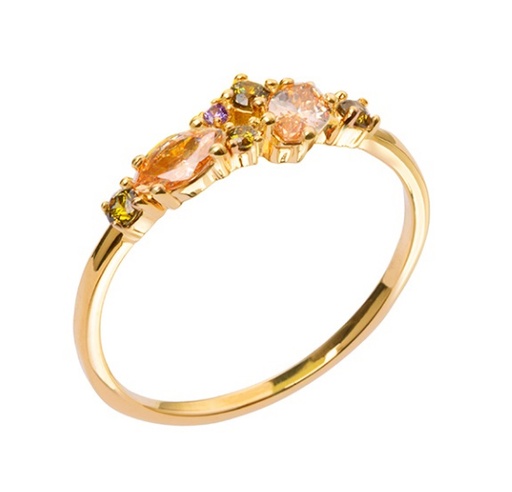 [7041556-01-10/000] Bague zircons multicolores 7041556-01-10/000