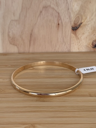 [90563566] Bracelet rigide jonc en plaqué or jaune, 66 mm, sans ouverture