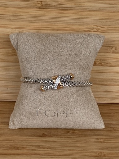 FOPE bracelet extensible Flex'It Solo en or 18 cts et diamants 636B-BBR